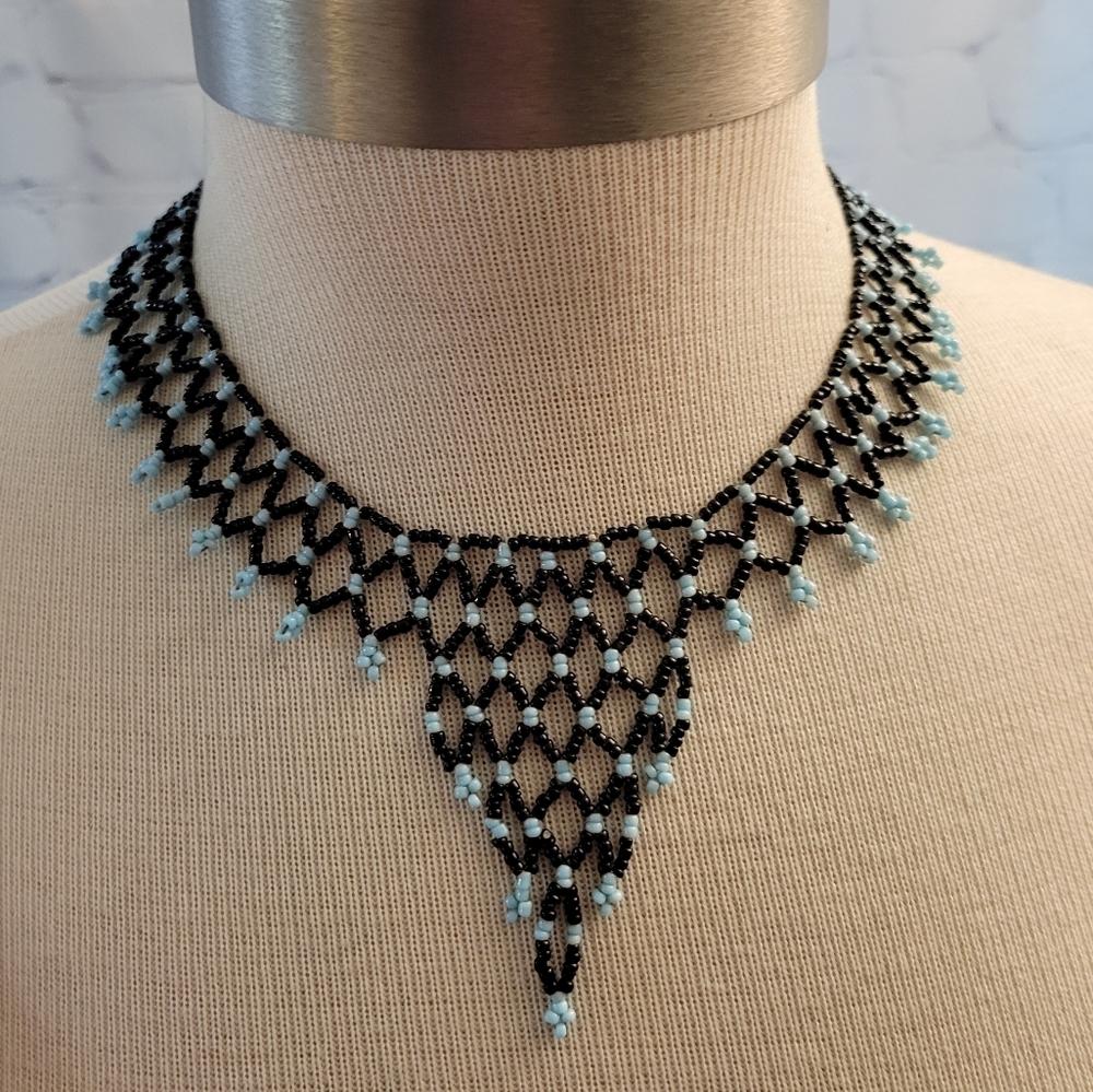 Hand Crafted Beaded Choker Necklace